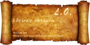 Lőrincz Oktávia névjegykártya